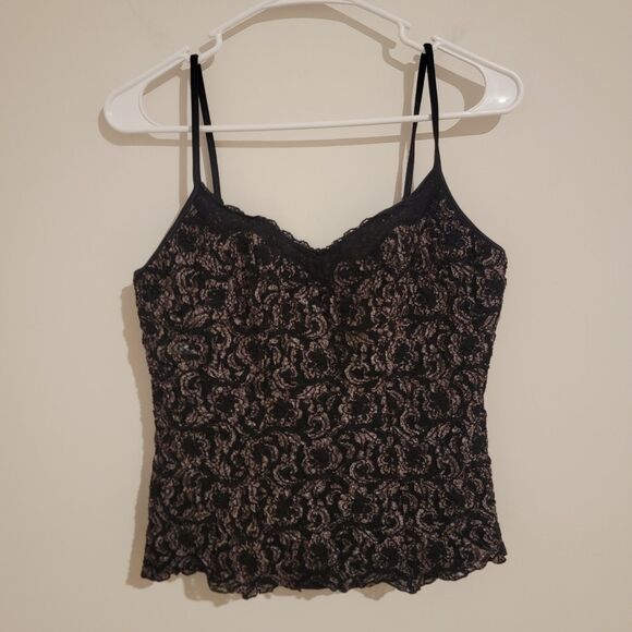 Papillon Blanc Womens Top Size XL Tank Cropped Lace Whimsigoth Dark Romance - Picture 1 of 7